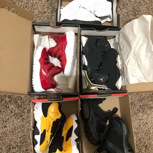 5 pairs of Toddlers (4C) Jordan’s and Nike shoes